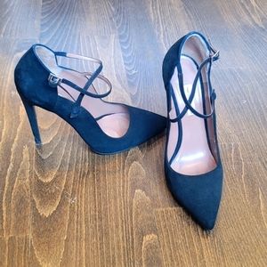 Suede Leather Poited Toe Hills